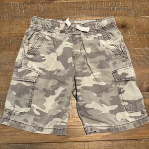 Lucky Brand Size M 10 / 12 Gray Camo Cargo Shorts Boys Casual Weekend Daily